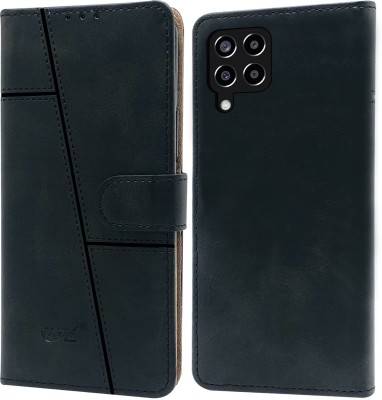 NIMMIKA ENTERPRISES Flip Cover for Samsung Galaxy M53 5G(Premium leather material | 360-degree protection | Stand function)(Black, Dual Protection, Pack of: 1)