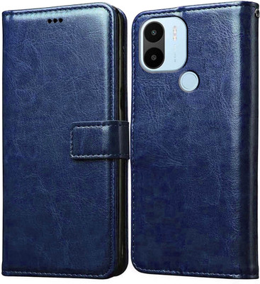 Casotec Flip Cover for Mi Redmi A1 Plus 4G(Blue, Magnetic Case, Pack of: 1)