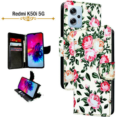 Cutemart Flip Cover for Redmi K50i 5G(White, Pack of: 1)
