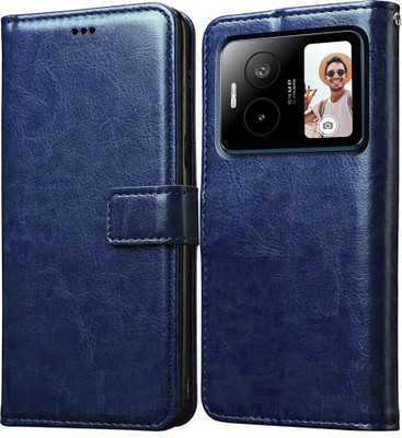 Casotec Flip Cover for Lava Blaze Duo 5G(Blue, Pack of: 1)