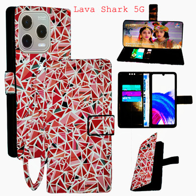 Toklot Flip Cover for Lava Shark 5G(Red, Pack of: 1)