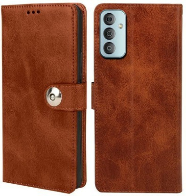 Aarov Flip Cover for Samsung Galaxy F23 5G(Brown, Dual Protection, Pack of: 1)