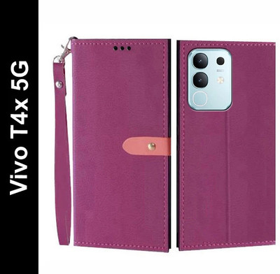 Wynhard Flip Cover for vivo T4x 5G, Vivo Y31 Pro 5G(Pink, Grip Case, Pack of: 1)