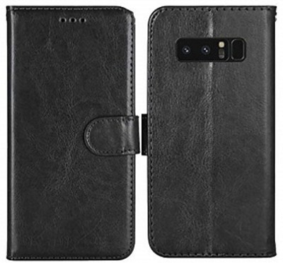 AKSP Flip Cover for Samsung Galaxy Note 8 Leather Finish and Card Pockets(Black, Magnetic Case, Pack of: 1)
