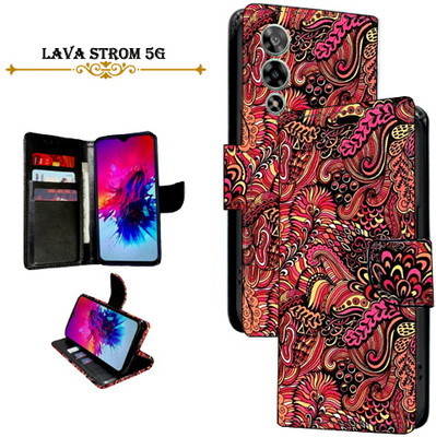 Vacko Flip Cover for Lava Strom 5G(Red, Pack of: 1)