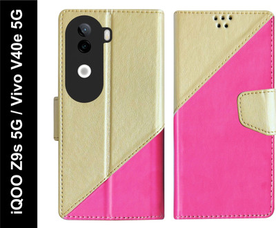 SBMS Flip Cover for iQOO Z9s 5G / Vivo V40e 5G Back Cover Case with Magnatic Closure(Pink, Shock Proof, Pack of: 1)