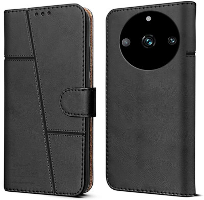 spaziogold Flip Cover for Realme 11 Pro / Realme 1 Pro Plus 5G(Black, Dual Protection, Pack of: 1)
