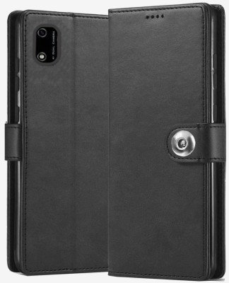 Worth Buy Flip Cover for Itel A23 Pro | Leather Case | (Flexible, Shock Proof Back Cover |(Black, Shock Proof, Pack of: 1)
