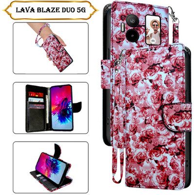 PARGO Flip Cover for Lava Blaze Duo 5G(Red, Pack of: 1)