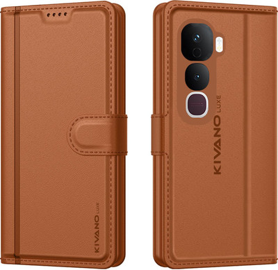 KIVANO LUXE Flip Cover for Vivo Y400 5G(Brown, Magnetic Case, Pack of: 1)