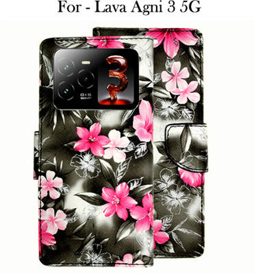 Toklot Flip Cover for Lava Agni 3 5G(Black, Pack of: 1)
