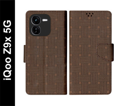 SBMS Flip Cover for iQoo Z9x 5G(Brown, Shock Proof, Pack of: 1)