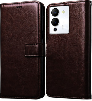 Casotec Flip Cover for Infinix Note 12 Turbo 4G(Brown, Pack of: 1)