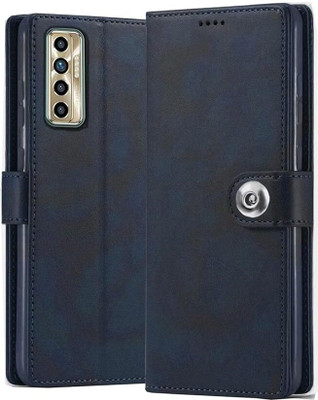 Chaseit Flip Cover for Tecno Camon 17 Pro(Blue, Dual Protection, Pack of: 1)