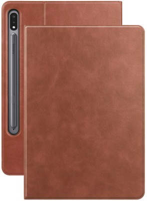 FIRSTPOINT Flip Cover for Lenovo Tab P12 (12.7 inch, TB370FU 2023 Released)(Brown, Grip Case, Pack of: 1)