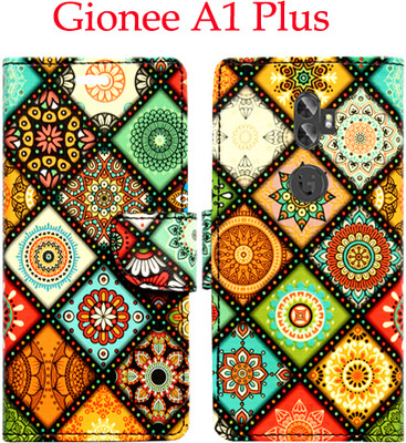 Mxkart Flip Cover for Gionee A1 Plus(Orange, Pack of: 1)
