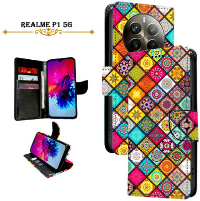 Vacko Flip Cover for realme P1 5G(Orange, Pack of: 1)