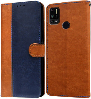 Casotec Flip Cover for Tecno Spark 6 Air(Blue, Pack of: 1)