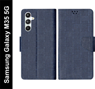 SBMS Flip Cover for SAMSUNG Galaxy M35 5G(Blue, Shock Proof, Pack of: 1)