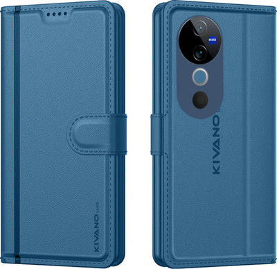 KIVANO LUXE Flip Cover for Vivo T3 Ultra 5G / Vivo V40 5G / Vivo V40 Pro 5G(Blue, Magnetic Case, Pack of: 1)