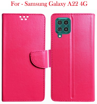 Toklot Flip Cover for Samsung Galaxy F22 4G(Pink, Pack of: 1)