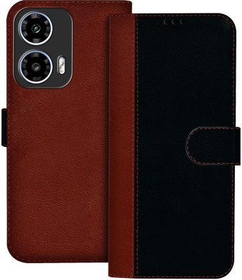 Flipkart SmartBuy Flip Cover for MOTOROLA moto g24 Power(Black, Brown, Dual Protection, Pack of: 1)