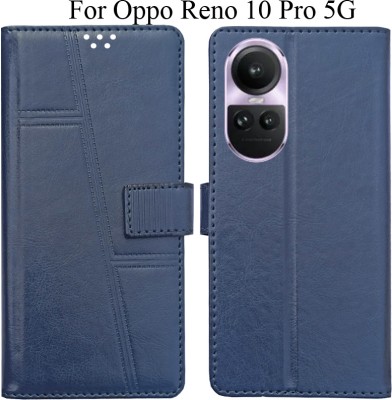 MAXSHAD Flip Cover for Oppo Reno 10 Pro 5G(Blue, Magnetic Case)