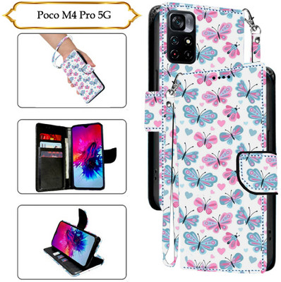 PARGO Flip Cover for Poco M4 Pro 5G(White, Pack of: 1)