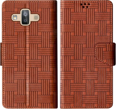 Telecase Flip Cover for Samsung Galaxy J7 Duo(Brown, Shock Proof, Pack of: 1)