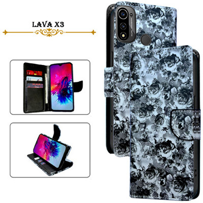 Cutemart Flip Cover for Lava X3(Black, Pack of: 1)