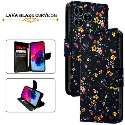 Asmart Flip Cover for Lava Blaze Curve 5G(Black, Pack of: 1)