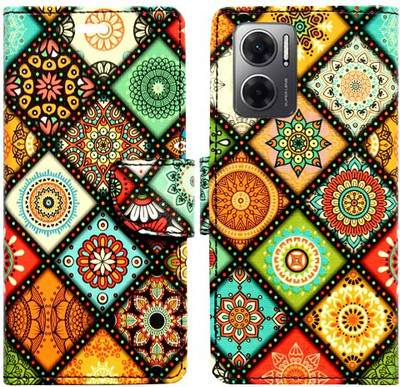 Realgo Flip Cover for Redmi 11 Prime 5G(Orange, Pack of: 1)