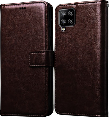 Casotec Flip Cover for Samsung Galaxy M42 5G, Samsung Galaxy A42 5G(Brown, Pack of: 1)