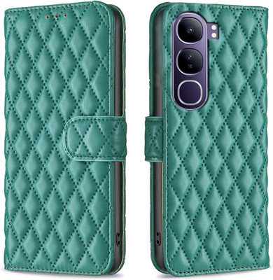 Clickcase Flip Cover for vivo V40 Lite 5G(Green, Dual Protection)