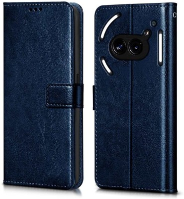WOW Imagine Flip Cover for Nothing Phone (2a) 5G, (Flexible | Leather Finish | Card Pockets Wallet & Stand(Blue, Magnetic Case, Pack of: 1)