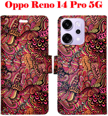 Vacko Flip Cover for Oppo Reno 14 Pro 5G(Red, Pack of: 1)