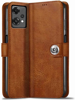 COVERBLACK Flip Cover for OnePlus Nord CE 2 Lite 5G(Brown, Dual Protection, Pack of: 1)