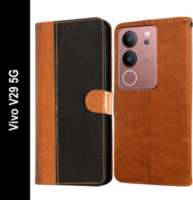 Casotec Flip Cover for Vivo V29 5G, Vivo V29 Pro 5G(Black, Pack of: 1)
