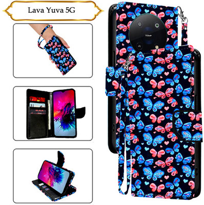SALGO Flip Cover for Lava Yuva 5G(Black, Pack of: 1)