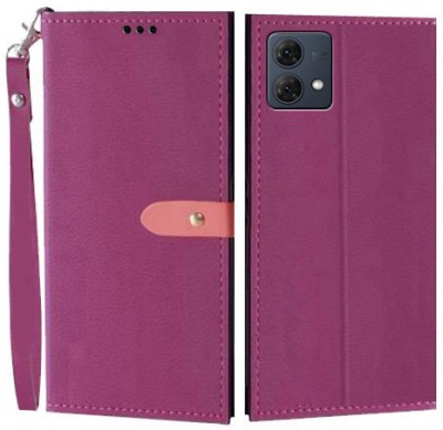 Turncoat Flip Cover for MOTOROLA G84 5G, Moto G84 5G(Pink, Grip Case, Pack of: 1)