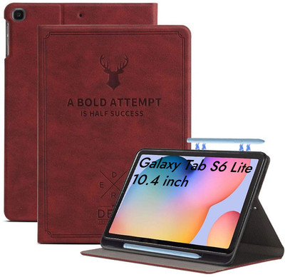 Robustrion Flip Cover for Samsung Galaxy Tab S6 Lite 10.4 inch(Red, Flexible, Pack of: 1)