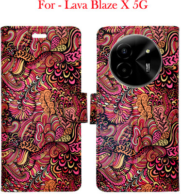 Toklot Flip Cover for Lava Blaze X 5G(Red, Pack of: 1)