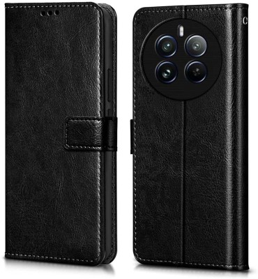 WOW Imagine Flip Cover for Realme 12 Pro 5G, Realme 12 Pro Plus 5G, Leather Finish Card Wallet & Stand(Black, Magnetic Case, Pack of: 1)