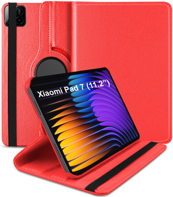 TGK Flip Cover for Xiaomi Mi Pad 7 11.2 inch, Xiaomi Pad 7 Pro 11.2 inch(Red, Dual Protection, Pack of: 1)