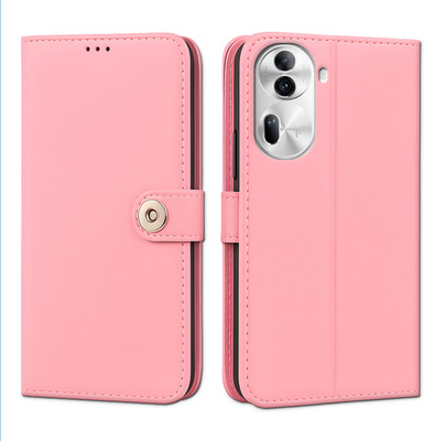Digilett Flip Cover for OPPO Reno11 Pro 5G(Pink, Dual Protection, Pack of: 1)