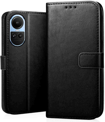 SUCH Flip Cover for Flip Cover for OPPO Reno10 5G-CPH2531 (Black, Dual Protection, Pack of: 1)(Black, Cases with Holder)