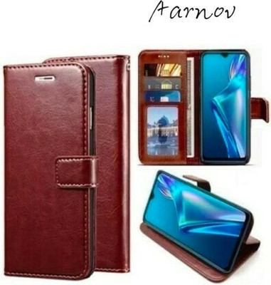 Aarnov Flip Cover for Oppo A1 Pro 5G(Brown, Dual Protection)