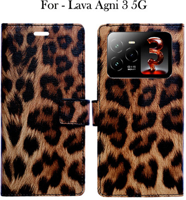 Toklot Flip Cover for Lava Agni 3 5G(Brown, Pack of: 1)