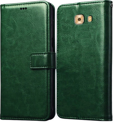 Casotec Flip Cover for Samsung Galaxy C9 Pro(Green, Pack of: 1)