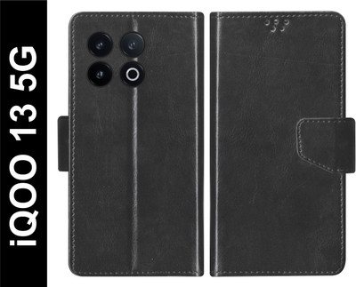 SBMS Flip Cover for iQOO 13 5G Back Cover Case with Magnatic Closure(Black, Shock Proof, Pack of: 1)